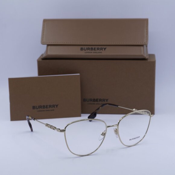 Burberry BE1376 1340 Cat eye Eyeglasses 55mm - Light Gold - Picture 5 of 10